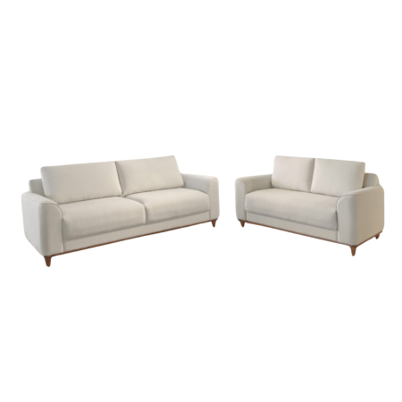 Sofa Fixo 022 2X3 lug Chenile Linho