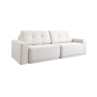 Sofá Retratil Cama 242 Chenile Linho 2,40 M